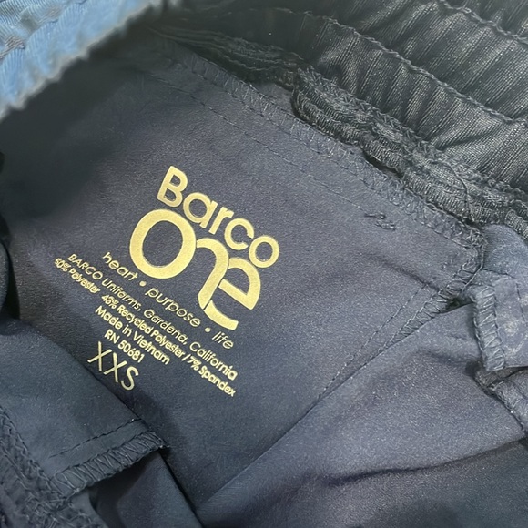 Barco one scrub bottoms XXS  blue jogger - Picture 6 of 7